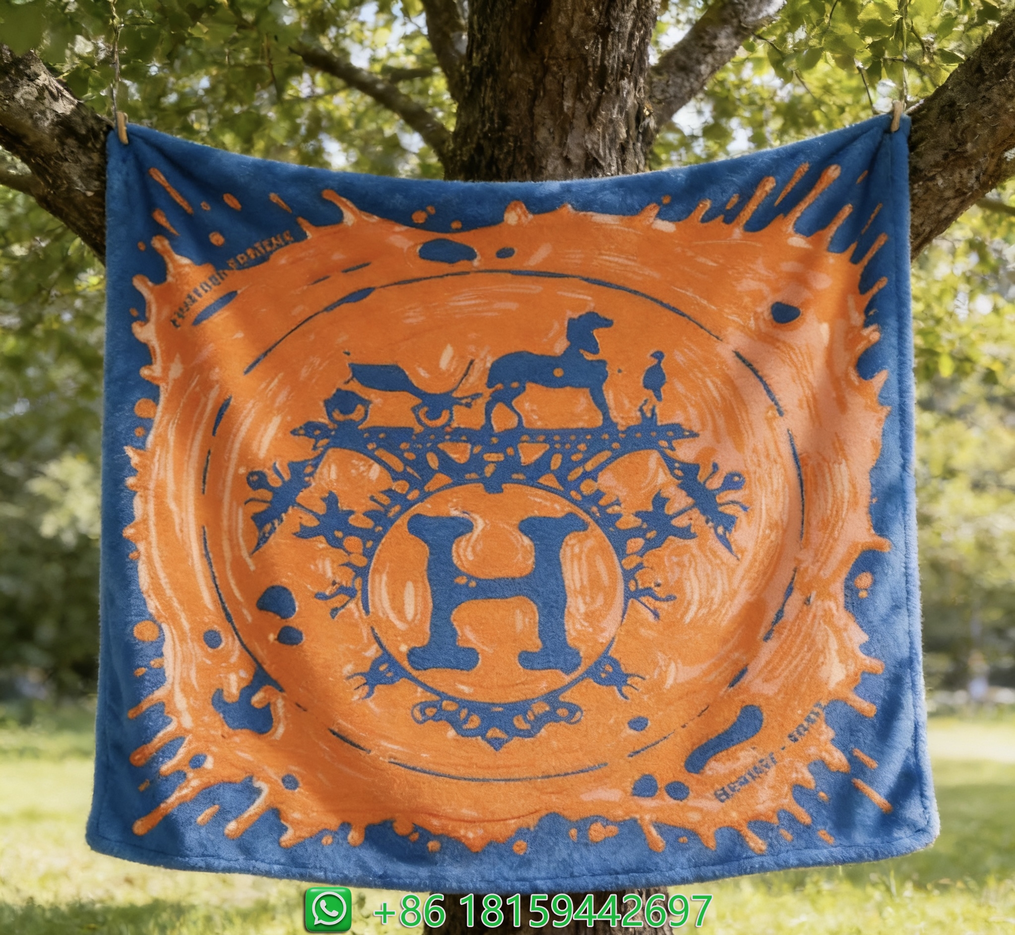 Hermes Throw Blankets